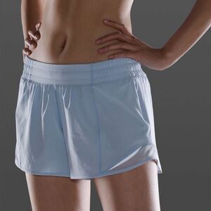 LULULEMON Hotty Hot Shorts Daydream Blue Low Rise LR 4” Running Size 4 EUC